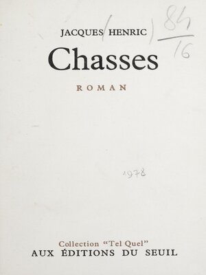 cover image of Chasses